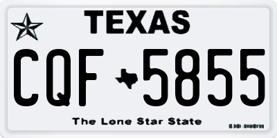 TX license plate CQF5855