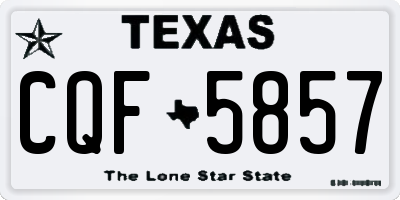 TX license plate CQF5857