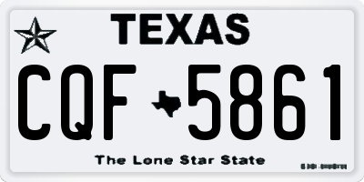 TX license plate CQF5861