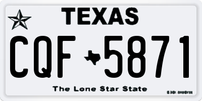 TX license plate CQF5871
