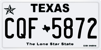 TX license plate CQF5872