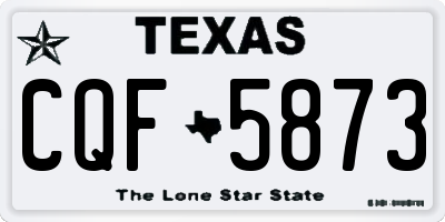 TX license plate CQF5873