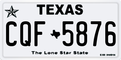 TX license plate CQF5876