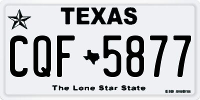 TX license plate CQF5877