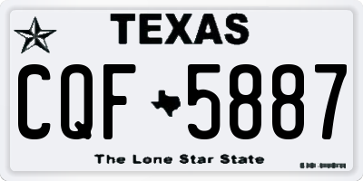 TX license plate CQF5887