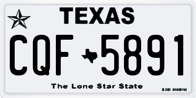TX license plate CQF5891