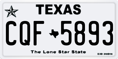 TX license plate CQF5893