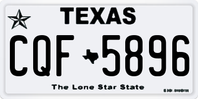TX license plate CQF5896