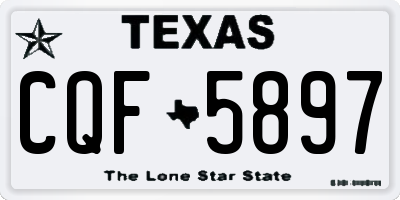 TX license plate CQF5897