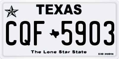 TX license plate CQF5903