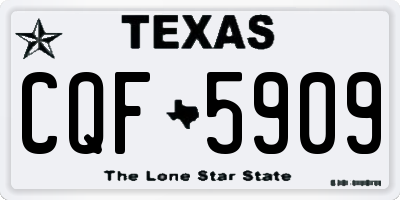 TX license plate CQF5909