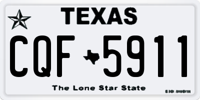 TX license plate CQF5911
