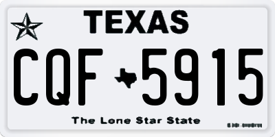 TX license plate CQF5915