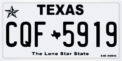 TX license plate CQF5919