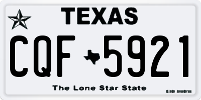 TX license plate CQF5921