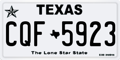 TX license plate CQF5923