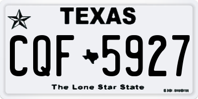 TX license plate CQF5927