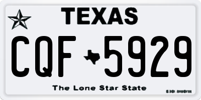 TX license plate CQF5929