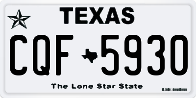 TX license plate CQF5930