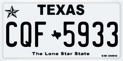TX license plate CQF5933