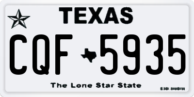 TX license plate CQF5935