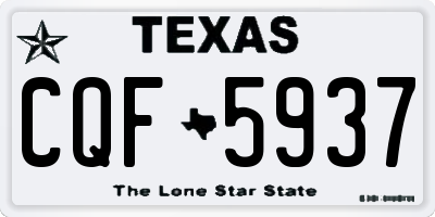 TX license plate CQF5937