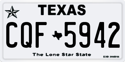TX license plate CQF5942