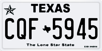 TX license plate CQF5945