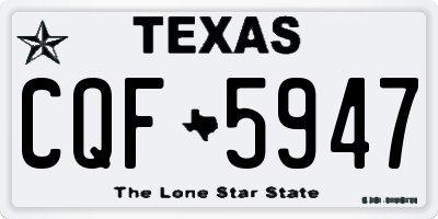TX license plate CQF5947