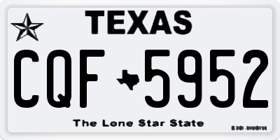 TX license plate CQF5952