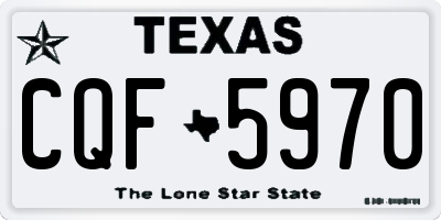 TX license plate CQF5970