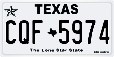 TX license plate CQF5974