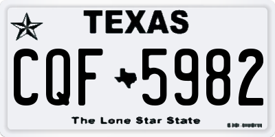 TX license plate CQF5982