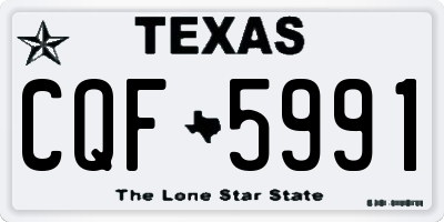 TX license plate CQF5991