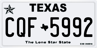 TX license plate CQF5992