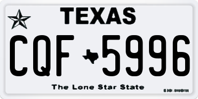 TX license plate CQF5996