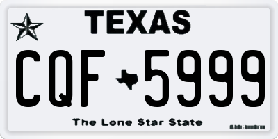 TX license plate CQF5999
