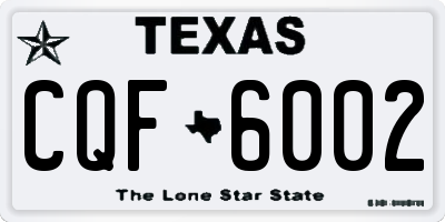 TX license plate CQF6002