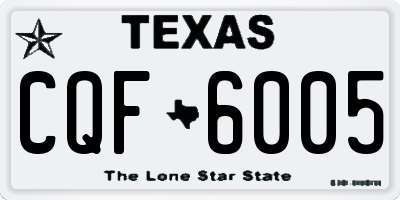 TX license plate CQF6005