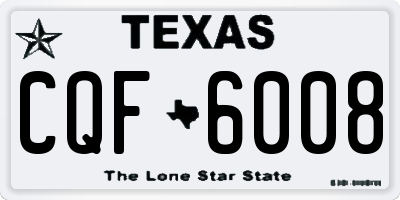 TX license plate CQF6008