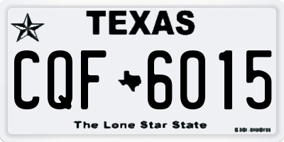 TX license plate CQF6015