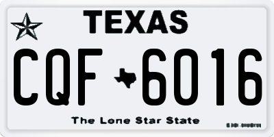 TX license plate CQF6016