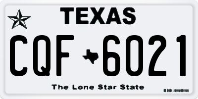 TX license plate CQF6021