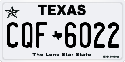 TX license plate CQF6022