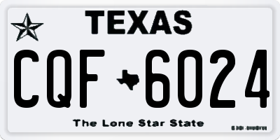 TX license plate CQF6024