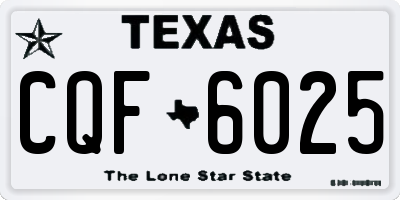 TX license plate CQF6025