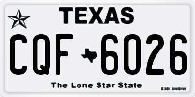 TX license plate CQF6026