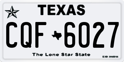 TX license plate CQF6027
