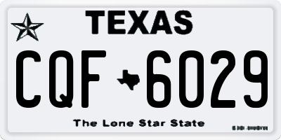 TX license plate CQF6029