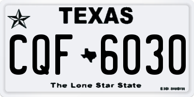 TX license plate CQF6030